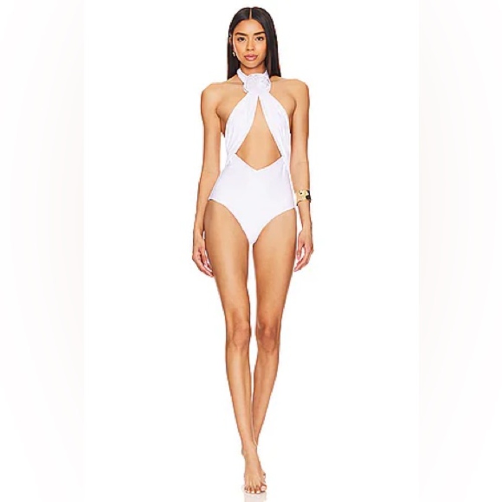Beach Riot Rose Halter One-Piece Swimsuit, Size Large, $228 - Picture 8 of 14